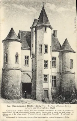 O Velho Castelo de Ravières — Histórico dos Champagnes, Número 2 — segundo a litografia de 1847 — Coleção J. D. Sens