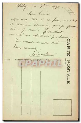 Vichy — Las kursów — Wydawca Idéal, nr 439 — Rewers