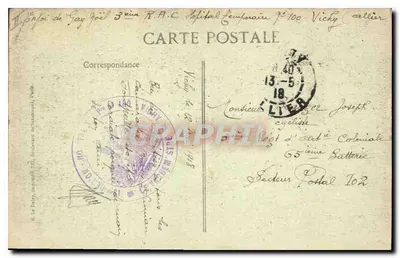 Vichy — Galeria zamknięta, w kierunku Pałacu Źródeł — V.D.C. nr 3271 — Rewers