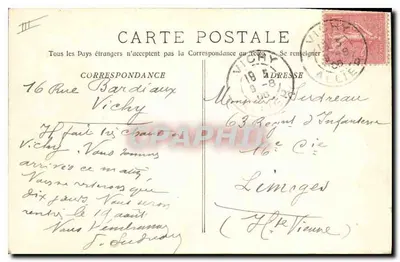 Vichy — Źródło Szpitalne — L. R. Vichy, nr 21 — Rewers