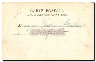 Vichy — Rue Cunin Gridaine — Wydawca F. Paris, nr 6 — Rewers
