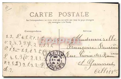 Vichy, o Palácio Élysée — teatro Art nouveau — editor Allier, n° 264 — Verso