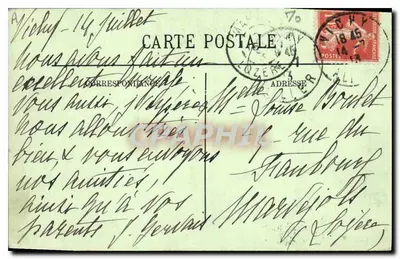 Vichy — A Igreja de São Luís, saída da missa — LL. n° 215 — Verso