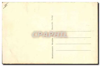 Vichy — Zakłady Butelkowania Wód Vichy-Etat — Wydawca: Zakłady Mougins, Marsylia — Rewers