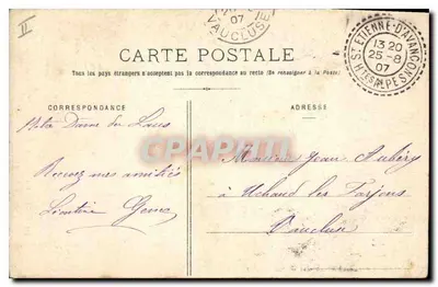Notre-Dame-du-Laus - Cappella del Sangue Prezioso, in fondo al Villaggio di Avançon — V. Fournier, editore, Gap, n°725 — Verso