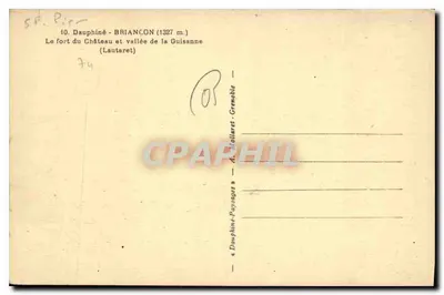 Briancón — Fort na Zamku i dolina Guisanne — A. Collaret, Grenoble — Rewers