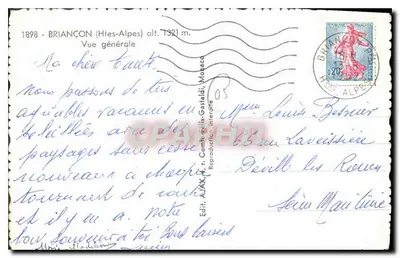 Briançon (Alpes Altas) — vista general — Ed. AJAX, r. Comité-Felik-Gastaldi — Reverso