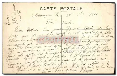 BRIANÇON — Trzy bastiony fortyfikacji — Drukarnia Papierów Chauvaird, Briançon — Rewers
