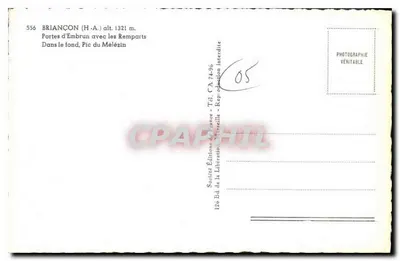 Briançon (H.A.) — Porty Embrun z murami i Pic du Mélézin — Ryner — Rewers