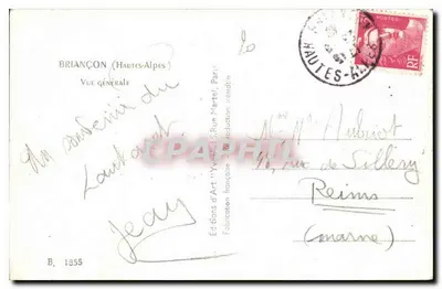 Briançon (Hautes-Alpes) — Widok ogólny — Wydawnictwo Art 'Yvan' Paryż — Rewers