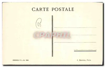 Briançon — Hotel Terminus P. L. M. en de Pic de Coste-Rousse — Agenda P. L. M. 1929 — Achterkant