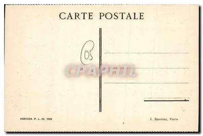 Briançon — Hotel Terminus P. L. M. e il Pic de Coste-Rousse — Agenda P. L. M. 1929 — Verso