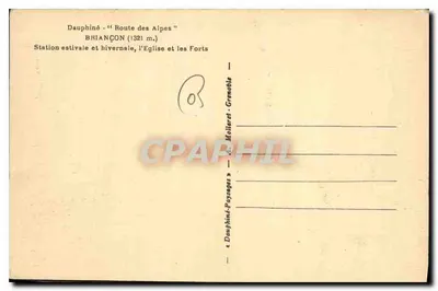 Briancón — Stacja letnia i zimowa, Kościół i Forty — Dauphiné - « Trasa Alp » — Rewers