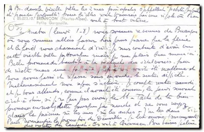 Cygula — Widok ulicy Petites Gargouilles w Briançon — Wydawca Cygula — Rewers