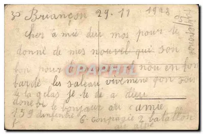 Briançon i jego Forty — widok z Fortu des Têtes — E.R. — n° 852 — Rewers