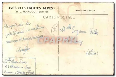 Briancón — Inverno — Coll. «Le Alte Alpi» di L. Francou — Verso