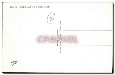 Notre-Dame de Briançon — widok wioski zagniezdżonej w kanionie — Wydawnictwo La Cigogne, Strasburg — Rewers