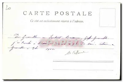 Briancón - Trasa do Vachette (Redoute des Salettes-le Fontenil na tle Chaberton) — Lambert, wydawca w Gap, negatyw Réveillet — Rewers