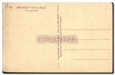 Briançon (Hautes-Alpes) — Widok ogólny — Wydawnictwo Wiedeńskie Sztuki, Paryż — Rewers