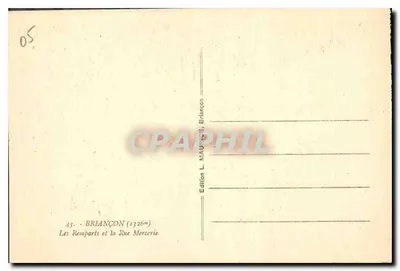 Zamki i ulica Mercerie — Briançon (1326m) — Wydawnictwo L. MAUANGE — Rewers