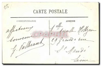 Briançon — Porta Pignerele — Forte do Castelo — LL. — Editor Lallenaud, n° 13 — Verso
