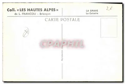 Het Kruisbeeld — La Grave — Collectie « De Hoog-Alpen » van L. Francou - Briançon — Achterkant