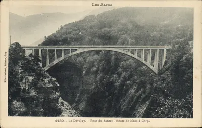 Le Dévolay - Pont du Santet - Route de Mens à Corps — Mille Joubert, editor, Gap, n° 1130