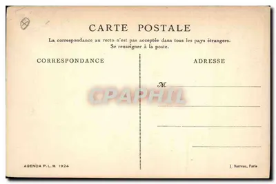 Dauphiné — Vallouise e os Bœufs Rouges — Agenda P.L.M. 1924 — Verso