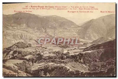 Nossa Senhora do Laus (Alpes Altos) — Vista panorâmica tirada do Col de l'Ange — editor não identificado, n° 47