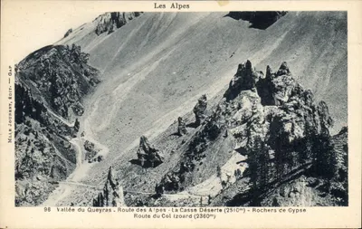 Wyspa Queyras — Trasa Alp — Pustynia La Casse (2510m) — Gipsowe skały — Trasa Col Izoard (2360m) — Mille Jourbert, Gap, n°96