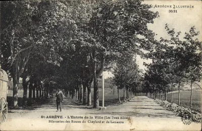 St-Agrève - A Entrada da Cidade (As Duas Avenidas) - Ardèche Illustrée 3531