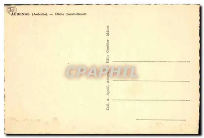 Aubenas (Ardèche) — Dôme Saint-Benoît — editor A. Aynié, Hélio Combier — Verso