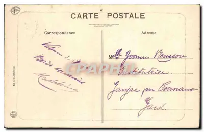 Bilhete postal antigo St Peray Ruínas de Crussol Castelo Feudal e Vale do Ródano — Verso