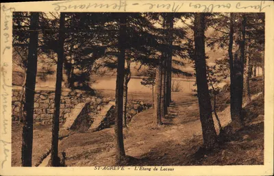 Bilhete postal antigo St Agreve L'Etang de Lacour