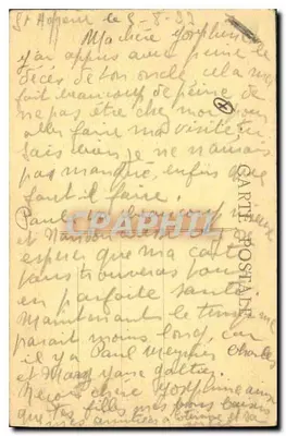 Bilhete postal antigo St Agreve L'Etang de Lacour — Verso
