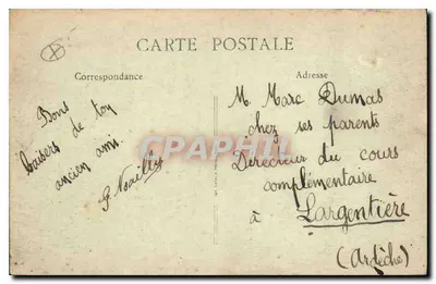 A França Pittoresca — Lamastre (Ardeche) — Éd. F. T. 37 — Verso