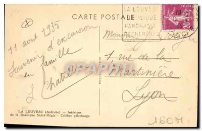 La Louvesc (Ardèche) — Wnętrze Bazyliki Świętego Regisa — Znane peregrystowanie — Fot. Côme-Macon — Rewers