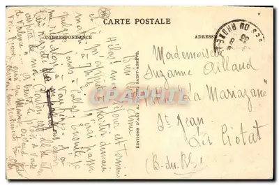 Saint-Agrève (Ardèche), 1050 m. de alt. — Estação de Verão Deliciosa, Curas de Repouso. Mesa de Orientação, a Cidade e o Lago. — Verso