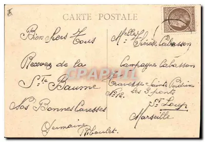 La Sainte-Baume - Nazareth - El Refectorio — Tarjeta postal antigua n°23, editor IP A — Reverso