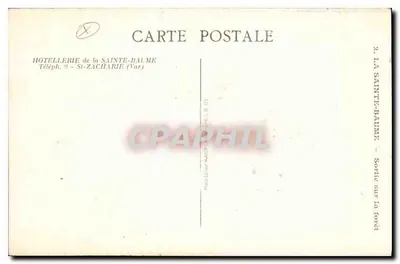 Hôtel de la Sainte-Baume — Saída para a floresta — editor: Hôtellerie de la Sainte-Baume — Verso