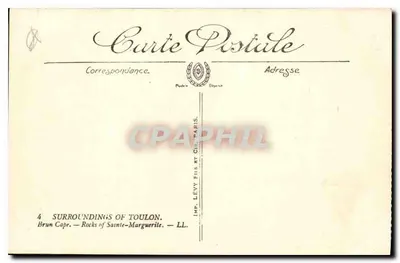 Ambiente de Toulon — Cabo Marrom — Rochas de Santa Margarida — D.S. — Verso