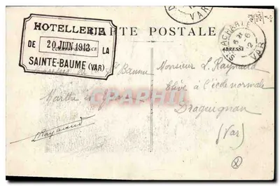 La Sainte-Baume - Subida para a Gruta — editor anônimo, n° 795 — Verso