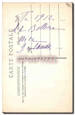 Fréjus — Ruiny rzymskie — Aquedukt prowadzący do wieży bramnej rzymskiej (clos Bret Ste-Croix) — Fototypia E. Lacour - Marsylia, nr 2695 — Rewers
