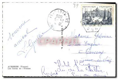 As margens do rio Yonne — AUXERRE (Yonne) — Éditions GLANNCY — Verso