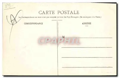 Auxerre — Plac Montbrun i Katedra św. Germain — Paul Boivin, wydawca, n°4 — Rewers