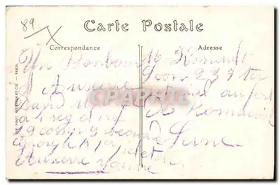 Auxerre — Widok z brzegów Yonne — wydawnictwo Toulot, Auxerre — Rewers