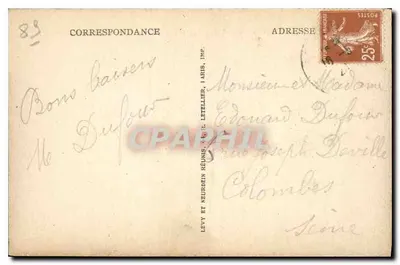 Auxerre — Panorama na Wieżę zegarową z Belvédère — Manifacier — NG — Rewers