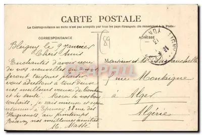 Auxerre - Wieża Zegara — Arnon Calmus, księgarz-wydawca, Auxerre — Rewers