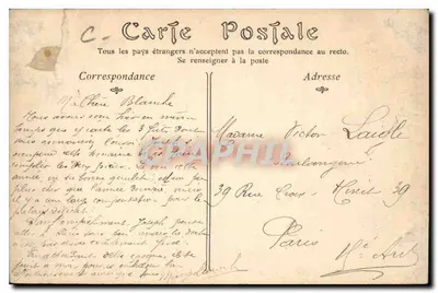 Auxerre — Ogólny widok z mostu Grun — wydawnictwo Toulot — Rewers