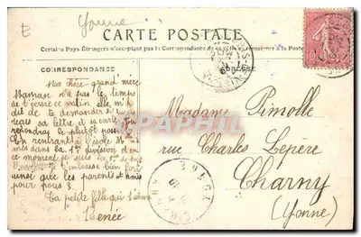 Auxerre — Ogólny widok z Saint-Pierre. Katedra — Wyd. Arnon Carnis, Auxerre — Rewers